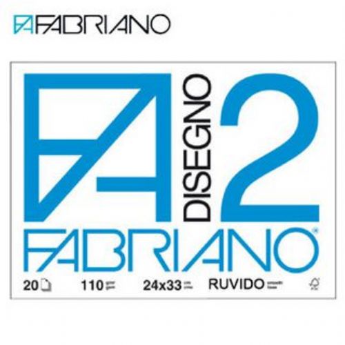 FABRIANO F2 BLOCCO 24X33 RUVIDO 110GR 20FG F6000516